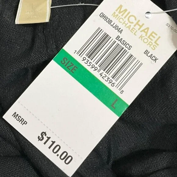 Michael Kors MK Lightweight Joggers Black/White Sweats Womens Size M/L NWT - Picture 6 of 8